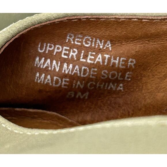 Jeffrey Campbell Regina Wedge Pumps Size 8 Green Leather Peep Toe Ankle Strap - Picture 8 of 8